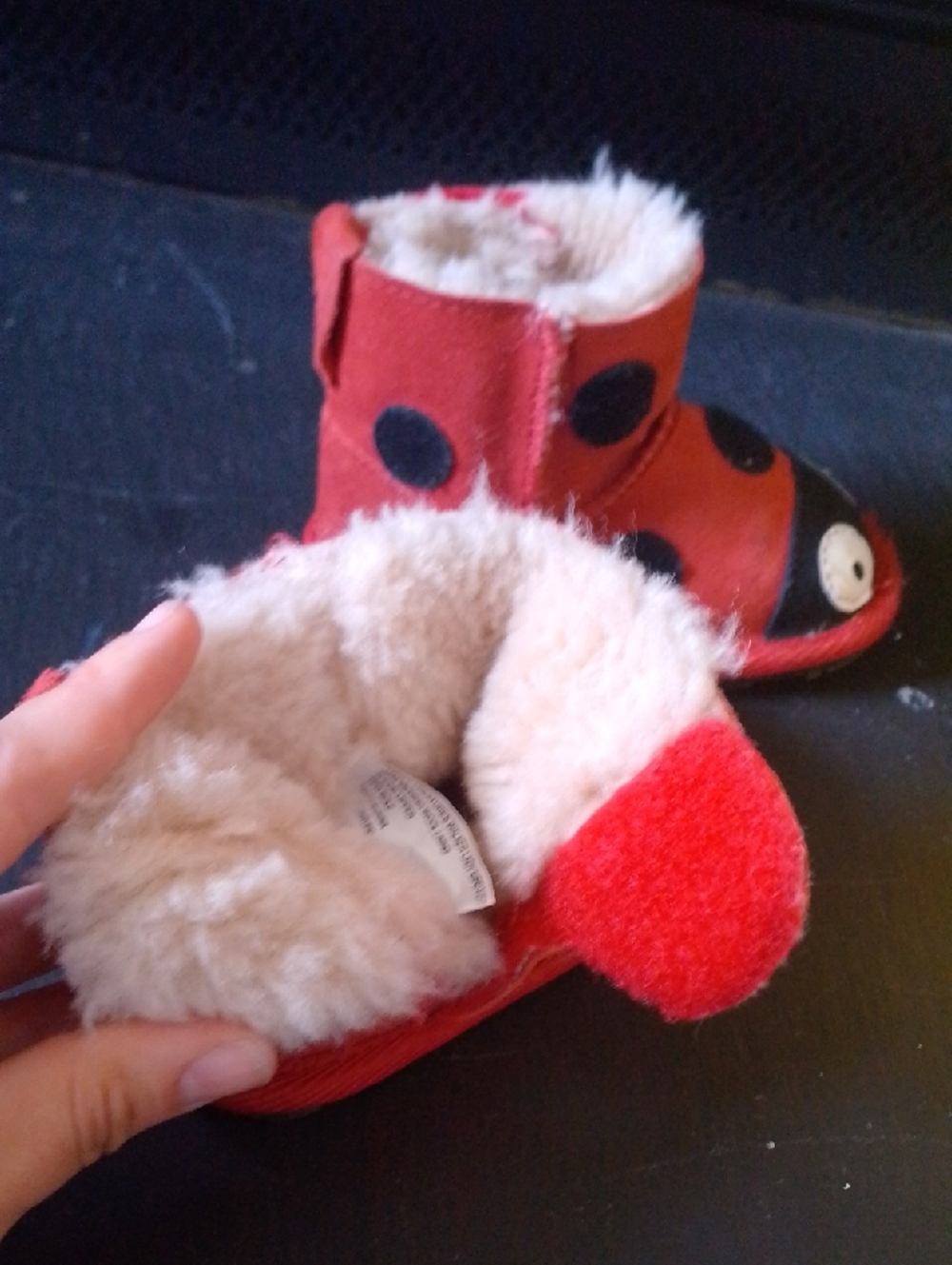 Emu Lady Bug Ugg Boots 100% Merino Wool Sherling Lining Suede Upper Baby 6-12 M - Picture 6 of 10